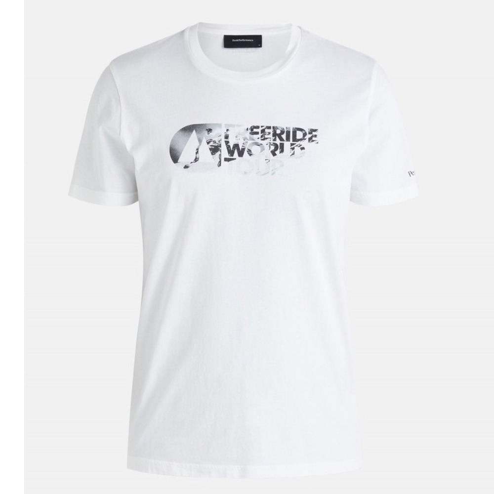 Peak Performance Mens XL White Freeride World Tour Graphic T-Shirt New With Tags
